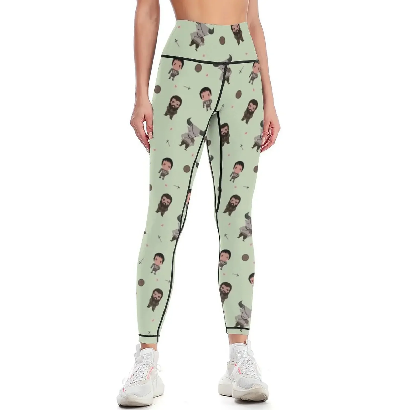 

Cute Warrior Party Pattern Leggings Golf wear workout clothes for harem pants Fitness's gym clothes Womens Leggings