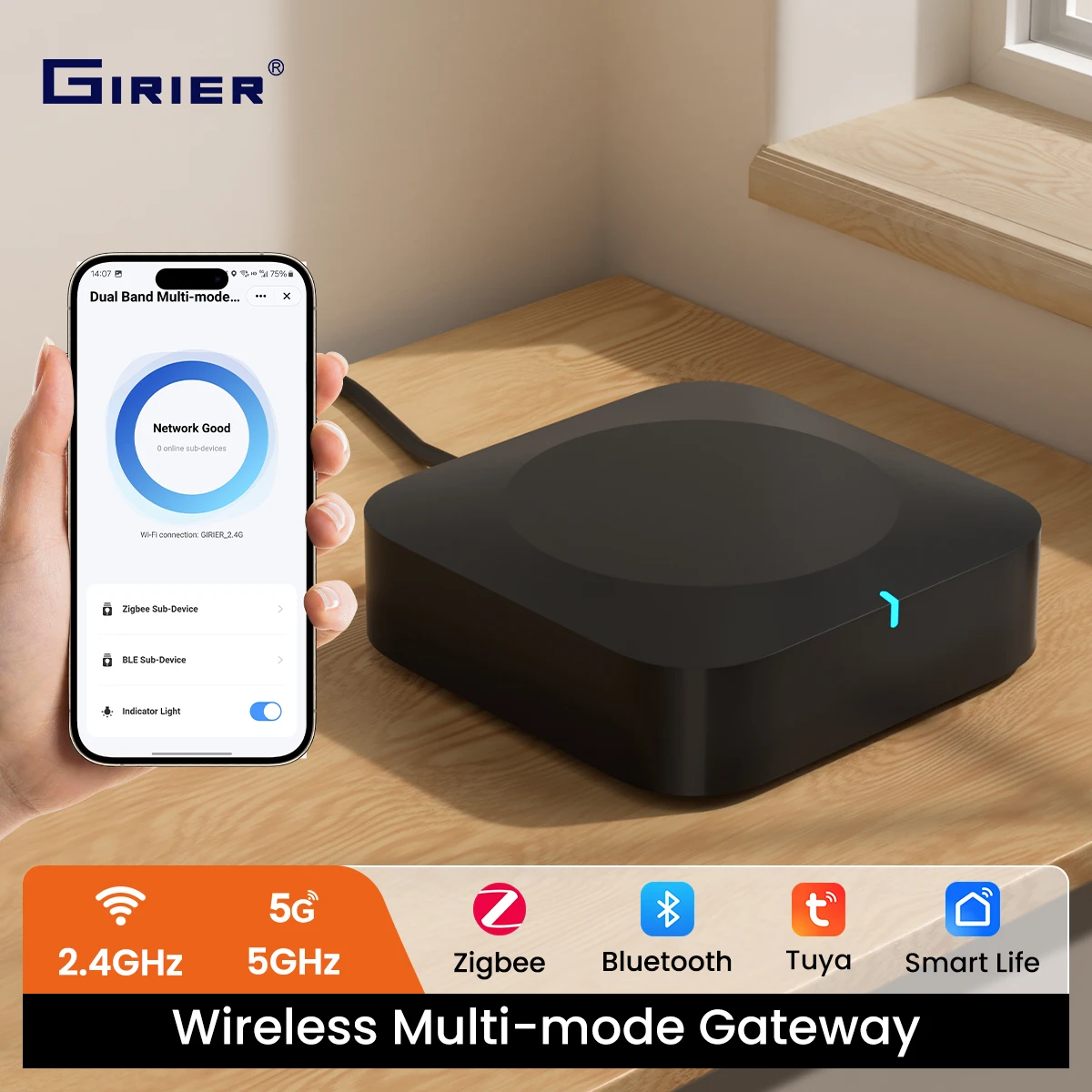 Smart Home Bridge - GIRIER Tuya ZigBee スマート マルチモード ゲートウェイ
