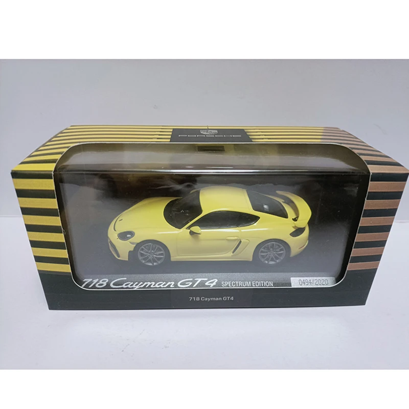 Minichamps escala 1:43 718 cayman gt4 liga modelo de carro clássico adulto lembrança presente decorações exibição estática