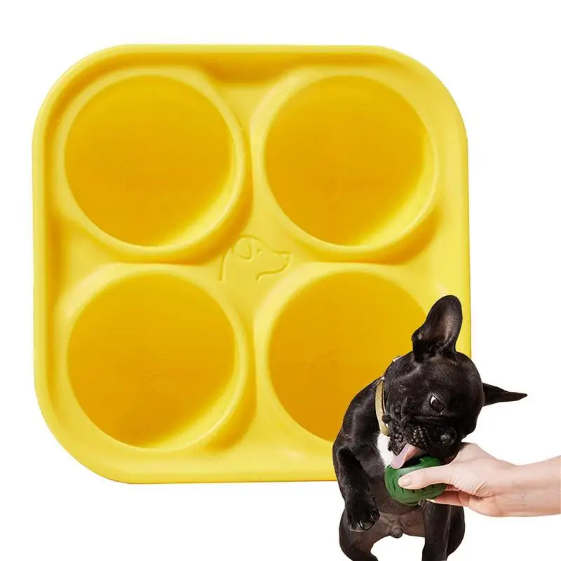 Silicone Puppy Treat Molds Non-Stick Silicone Pet Treat Tray Puppy Mold For Reusable Heat Resistant Dishwasher Safe Chocolate