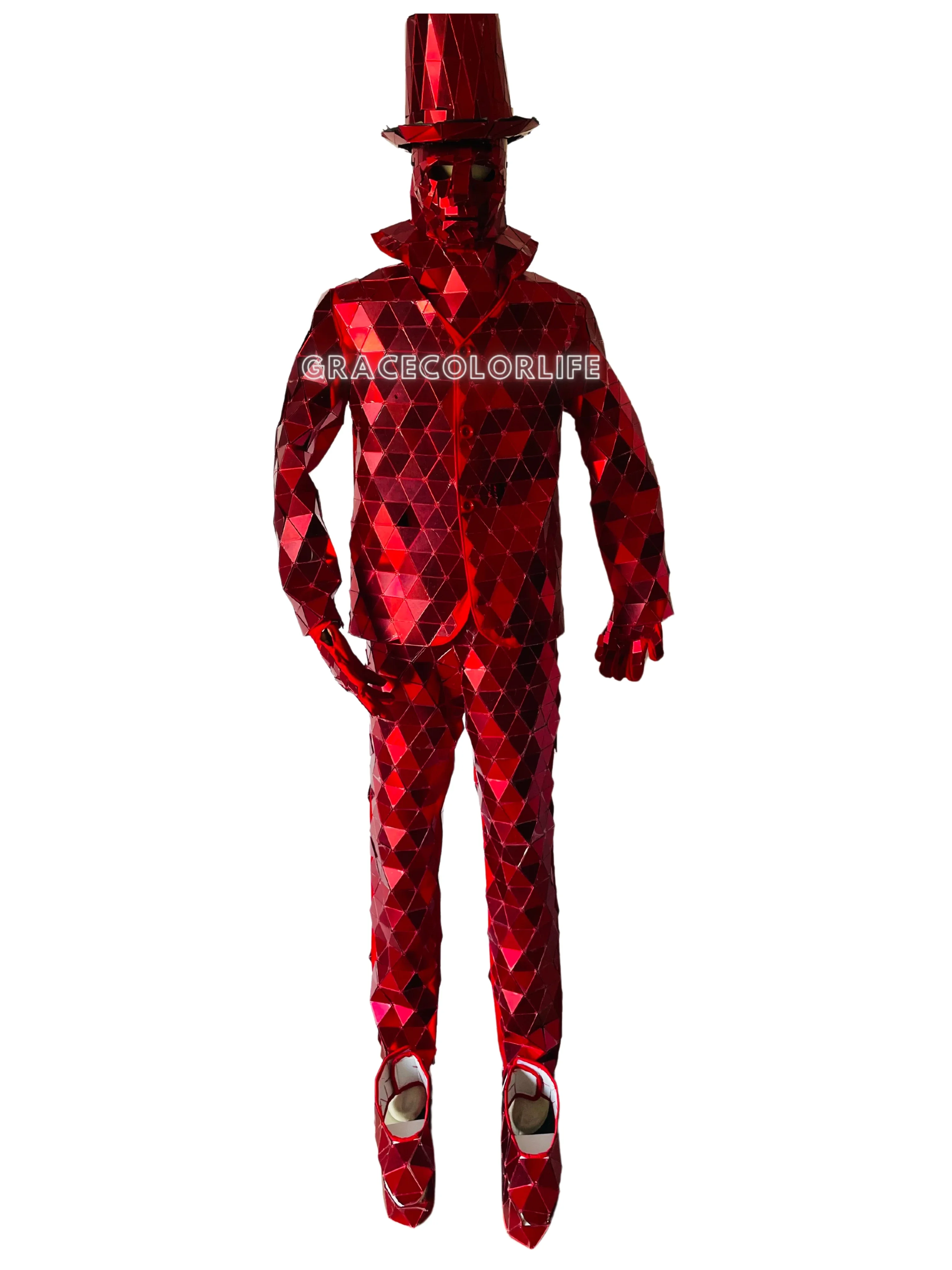 Man in the Mirror Costume Hand Sewn Men's Halloween Christmas Easter Costumes Deluxe Performance Party Dresses Stage Dancewear