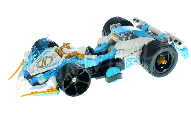 Shinobi Dragons Rising Zane's Dragon Power Spinjitzu Spinning Race Car Building Block Brinquedos, Compatível com o Modelo, 88081, 327Pcs