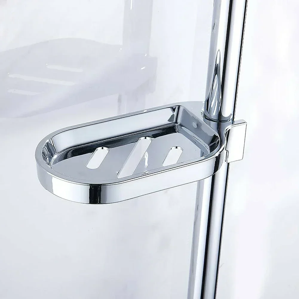 Shower Rail Soap Dish Box Soap Holder Soap Pallet Shower Rod Slide Bar Chrome For Sliding Bar Bathroom Tray For Home