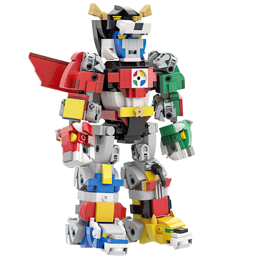 MOC King Of Beasts Deformation Robot Building Blocks Voltroned Robot Anime Figure DIY Model Suit Bricks Children Toys Boys Gifts