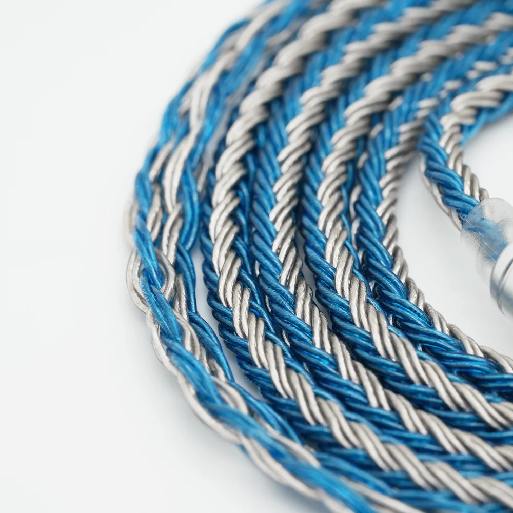 XINHS Y30 16-adriges blau-graues gemischtes 5N-Einzelkristall-Kupfer-versilbertes Kopfhörer-Upgrade-Kabel, 0,78 2-polig/HD650/IE900/QDC/MMCX – Detail 5