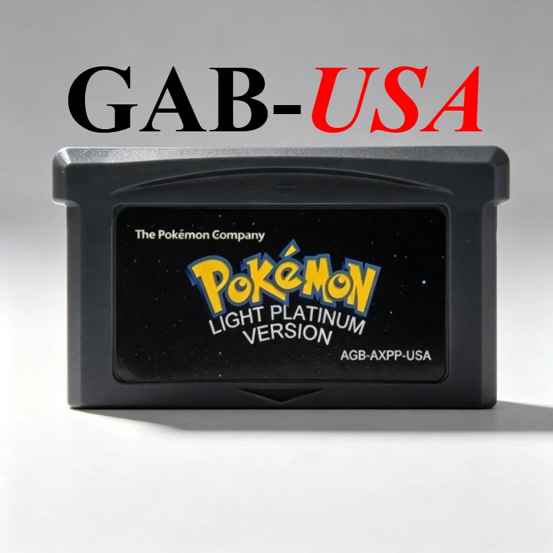 USA GBA Pokémon Spielmodul 32-Bit Videospielkonsolen-Karte AshGray Liquid Crystal Light Platinum Spielkarten-Sammlung Geschenk – Detail 13