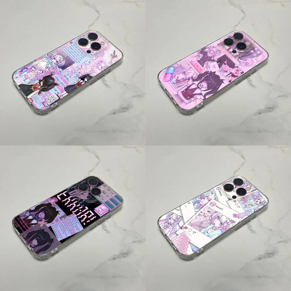 حافظة هاتف Needy Streamer O-Overload Ame chan لهاتف iPhone 17,16,15,14,13,12,11 Plus,Pro,Max,Plus,E,SE4,Mini Transparent Box
