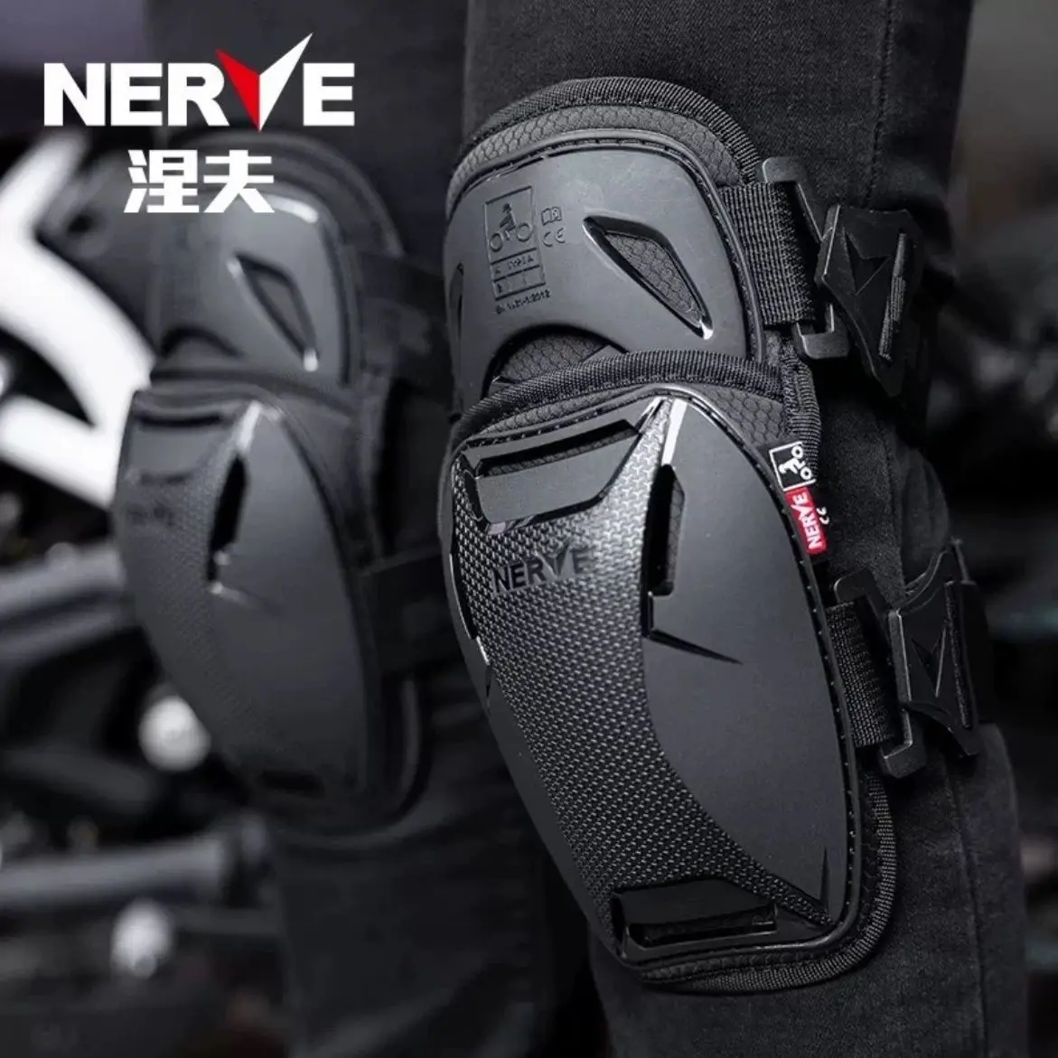 NERVE Motorcycle Knee Pads Motocross Guards Protection CE2 Level Off-Road Racing Riding Kneepad MTB Moto Joelheira Safety Guards