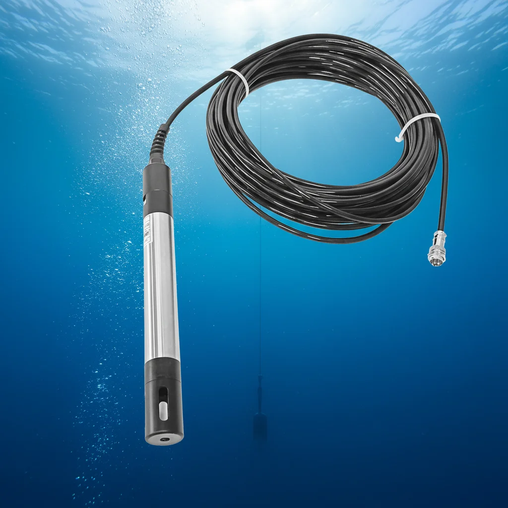 Multi Fluid TDS Temperature EC Level Depth Probe Deep Well Water Groundwater Conductivity Salinity Pressure and Level Sensor
