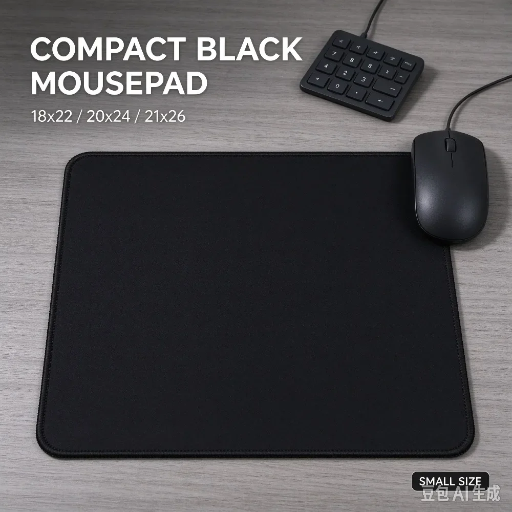 CIFBUY Office Non-slip Black Mouse Pad, Premium Smooth Surface Waterproof Rubber Base Mouse Mat, Office Gaming Home Desk Mat