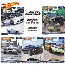 Originele Hot Wheels Premium Auto Snelle En Furieuze Jongens Speelgoed Voor Juguetes 1/64 Diecast Toyota Supra Land Rover Verdediger Bmw Model