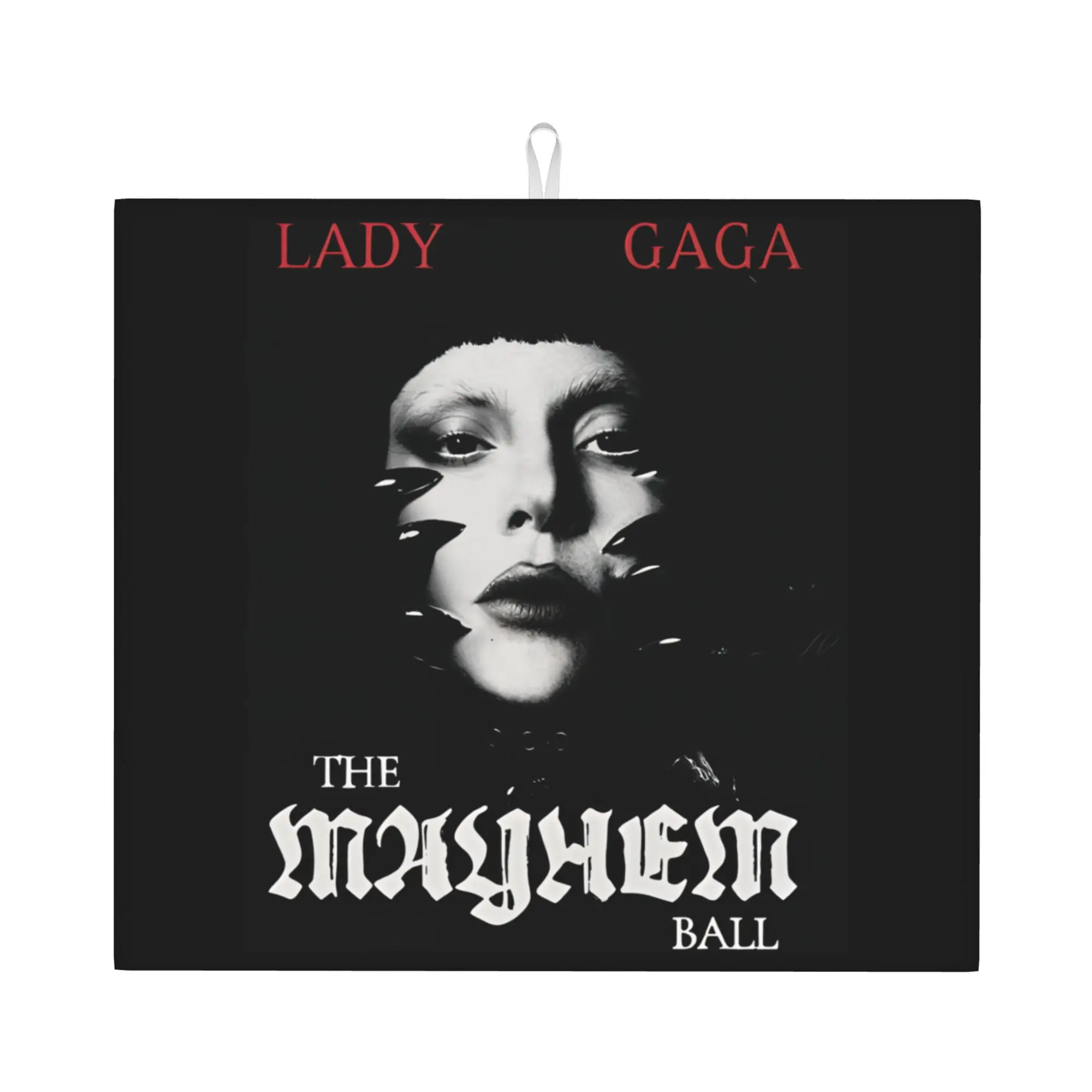 Drying Mat For Kitchen Lady Gaga Mayhem Music Barware Tableware Oil Proof Reusable  Washable Kitchen Sink Drying Pad