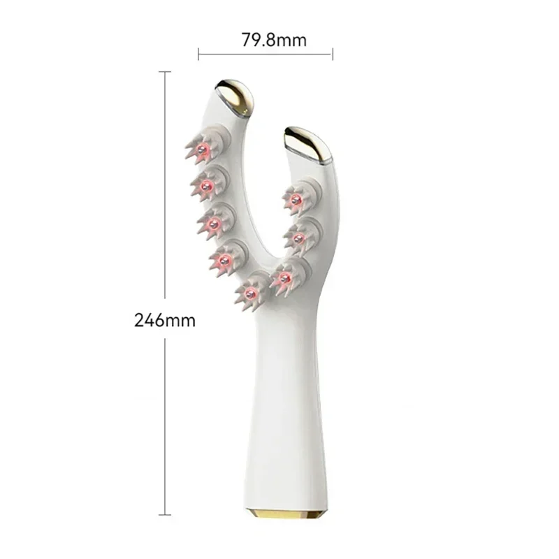 

EMS Microcurrent Head Massager Red Light Anti Hair Loss Vibrating Massage Nourish Scalp Neck Shoulder Relaxation Care Device