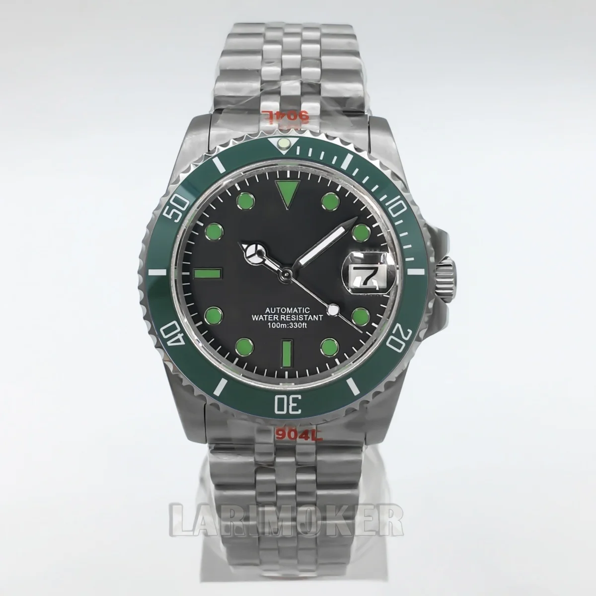 Jam tangan pria otomatis 38mm 36mm NH35A PT5000 untuk menyelam, dengan tanggal, kaca safir, bezel keramik berputar, dan penunjuk waktu bercahaya.