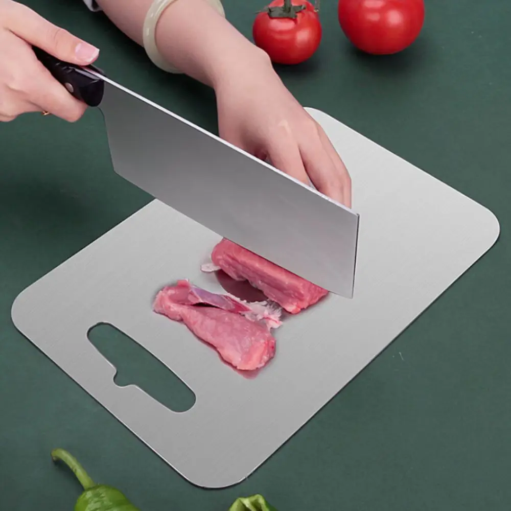 

Прямоугольная разделочная доска из нержавеющей стали 304, дезодорированная, с защитой от плесени, двусторонняя, для нарезки