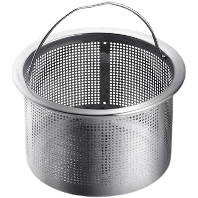 Kitchen Sink Strainer Plug Dense Hole Water Basin Sink Drain Filter Basket with Handle Draine Accessories 304 Stainless Steel