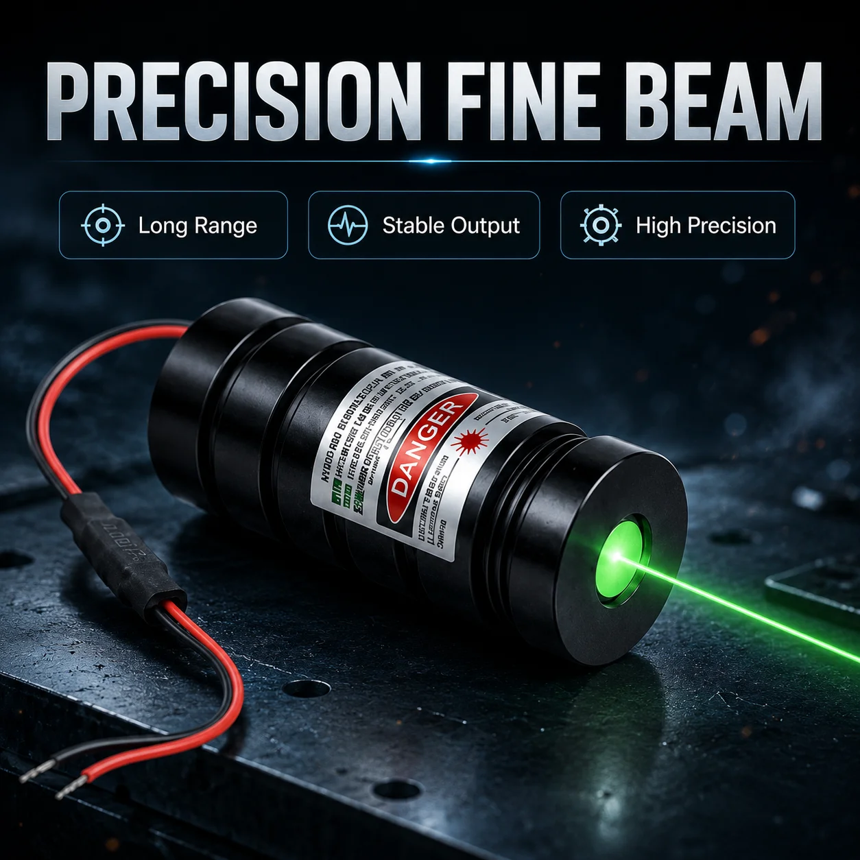 ZhonNa 25x52mm Feinstrahl-Lasermodul Rot Grün Blau Licht für Industrielle Positionierungswerkzeuge Ausrüstungsteile Zubehör-Sets – Detail 4