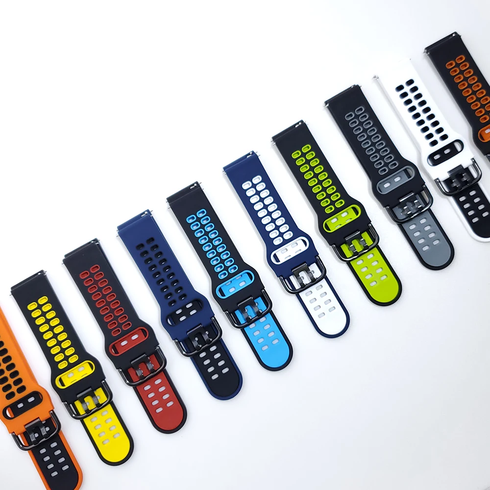 20mm 22mm Silicone Strap For Garmin Watch Venu 2 Sq GarminMove 3 GarminActive Vivoactive 4 Sport Band Replace Bracelet Watchband