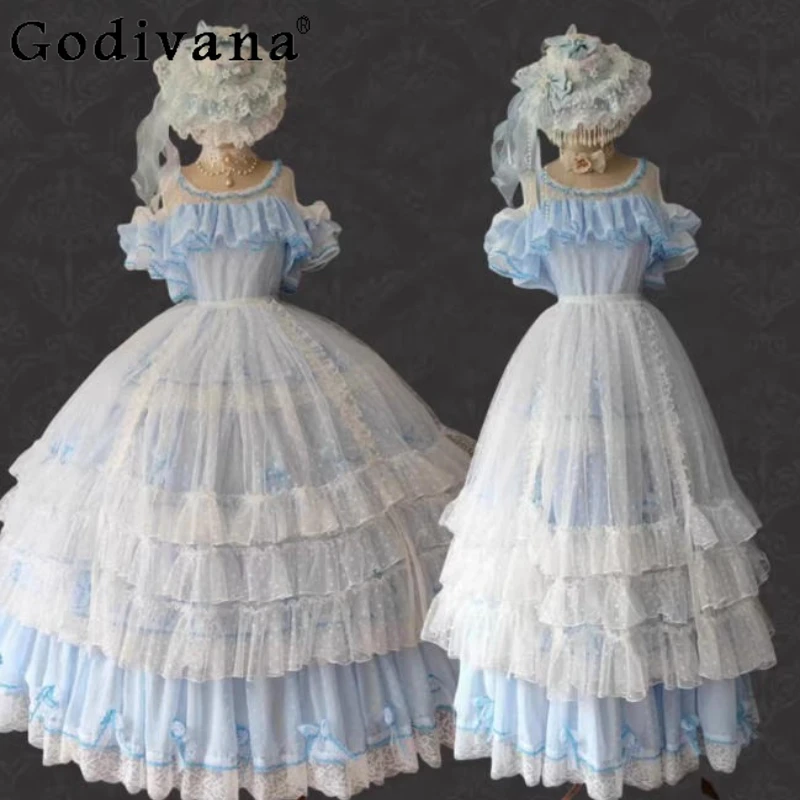 الأصلي لوليتا الأميرة يكبر فستان المرأة الزفاف لوليتا ارتداء اليومي فستان الإناث حفلة عيد ميلاد لوليتا فستان طويل