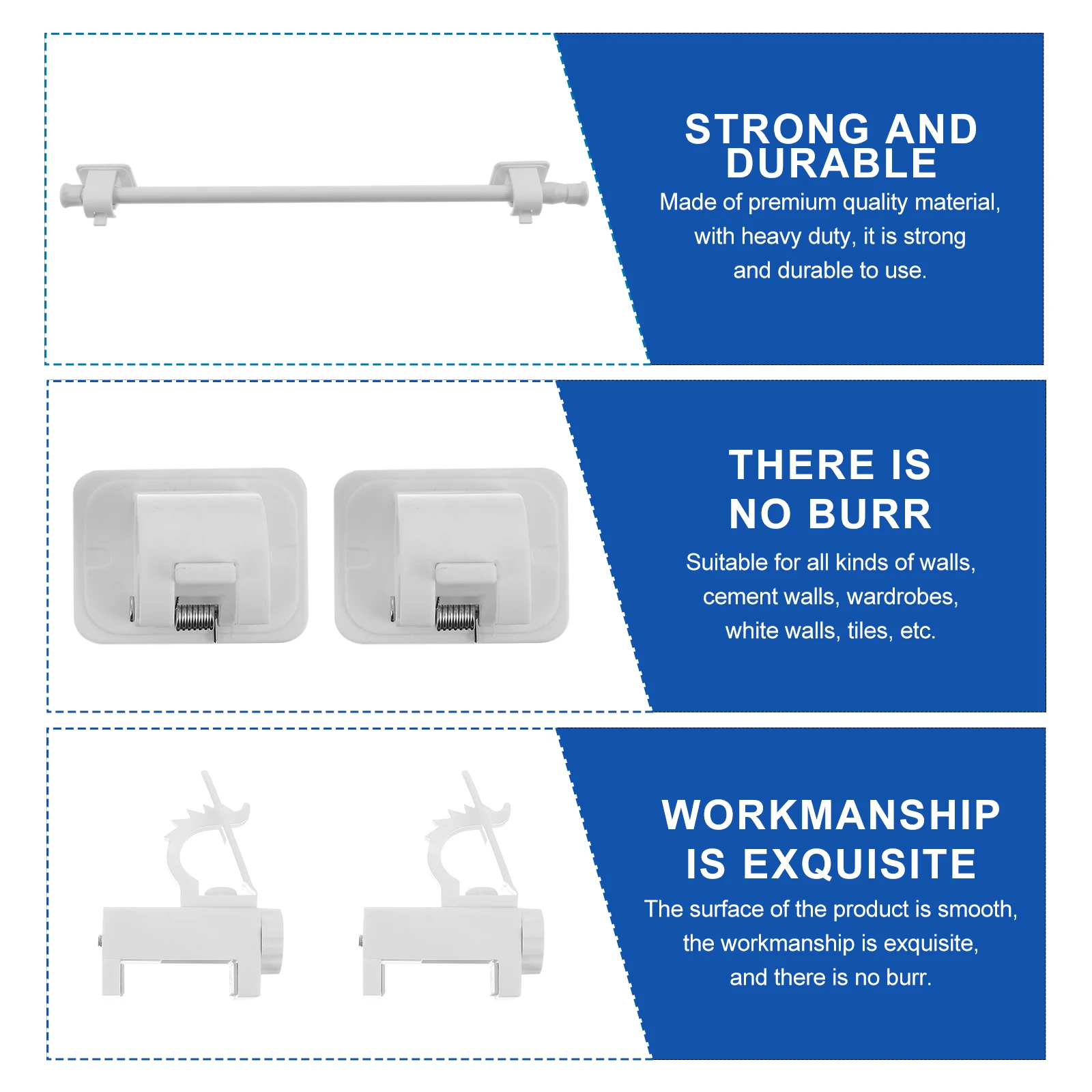 

Telescopic Curtain Rods Tension Rod Carbon Steel Extendable Bathrooms Wardrobes Balcony Clothes Shop Storage Display