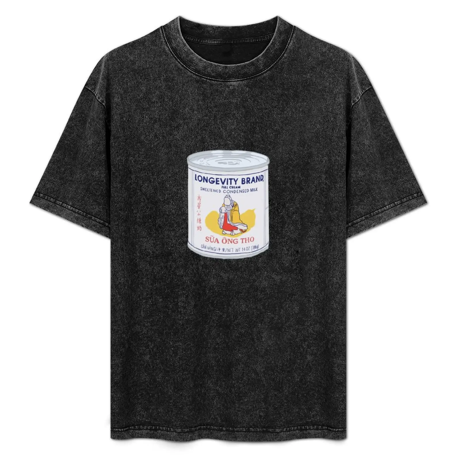 

Longevity Brand Sweetened Condensed Milk T-Shirt Trendy Print Short Sleeve T-Shirt