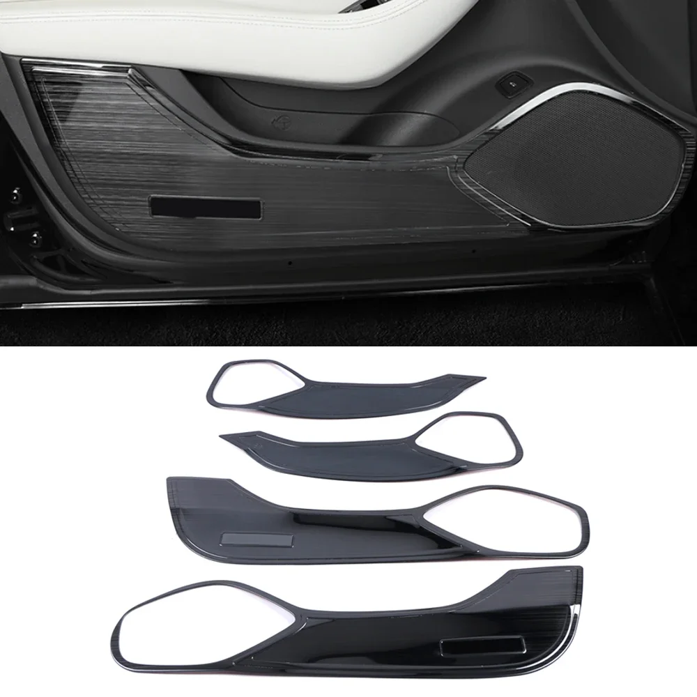 For Cadillac CT5 2019-2021 Car Accessory Stainless Steel Inner Door Anti-kick Pad Cover Trim Frame Interior Decoration Molding