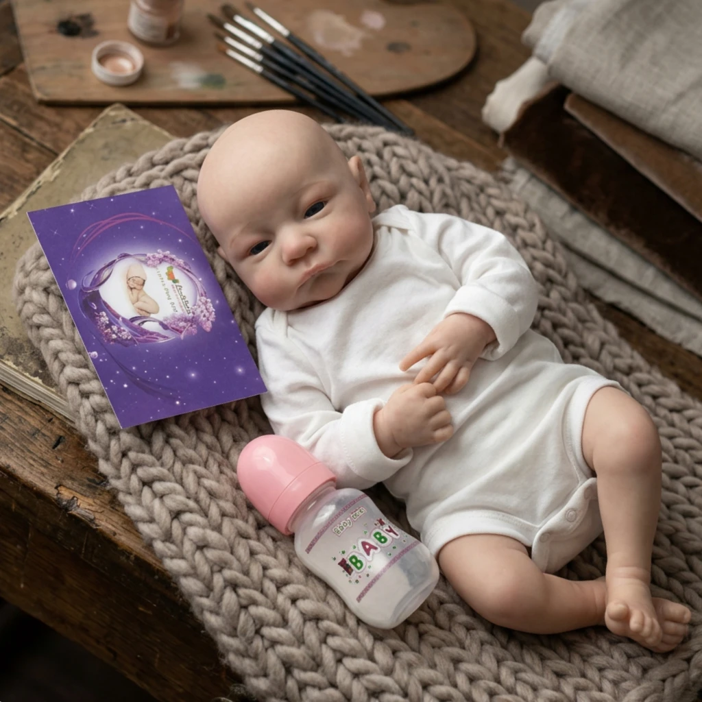 

16 Inch Soft Silicone 3D Painted Lifelike Levi Reborn Doll Newborn Baby Girl Open Eyes Or Closed Eyes