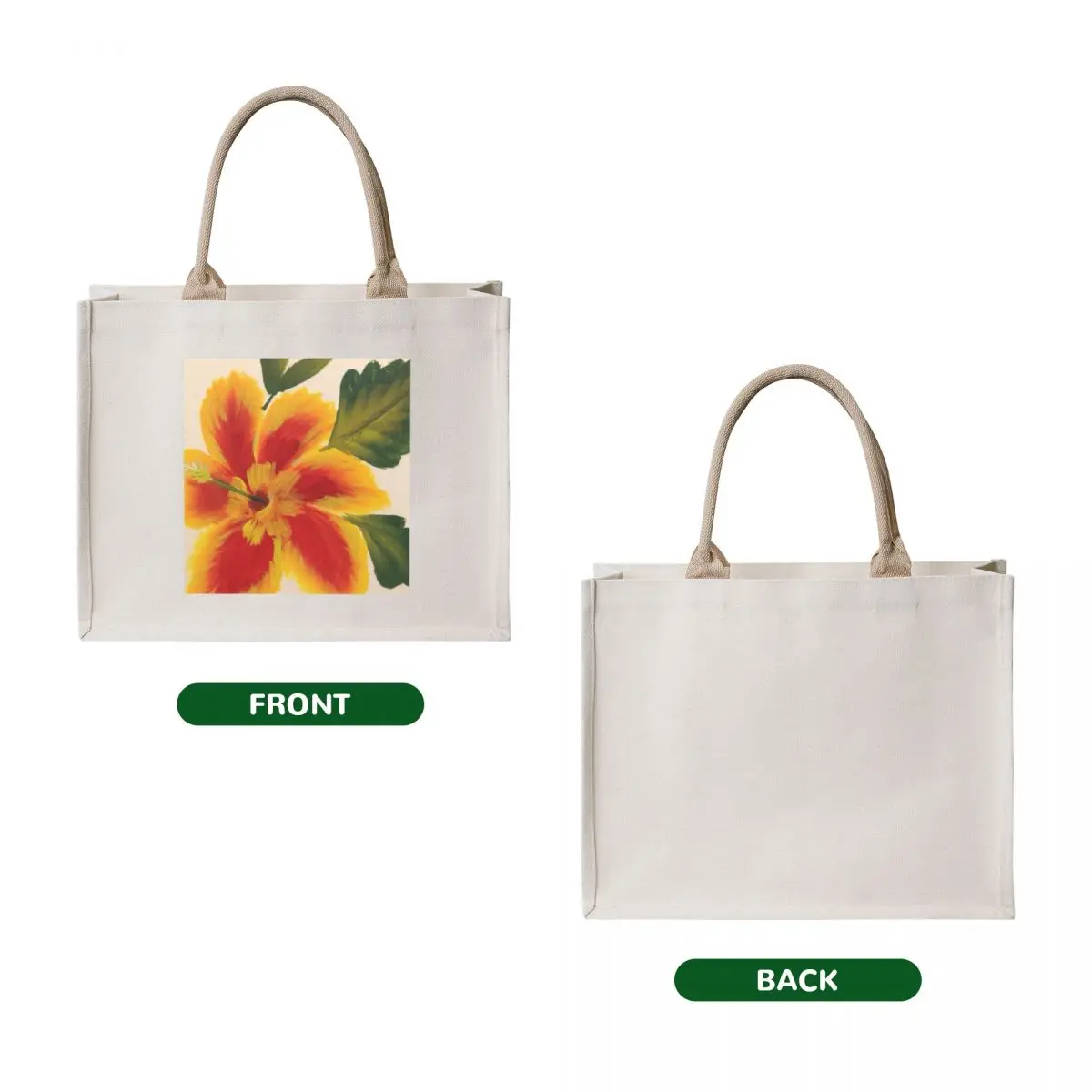 Tropical Hibiscus Tote Bag eco pack Canvas Canvas bag tote bag