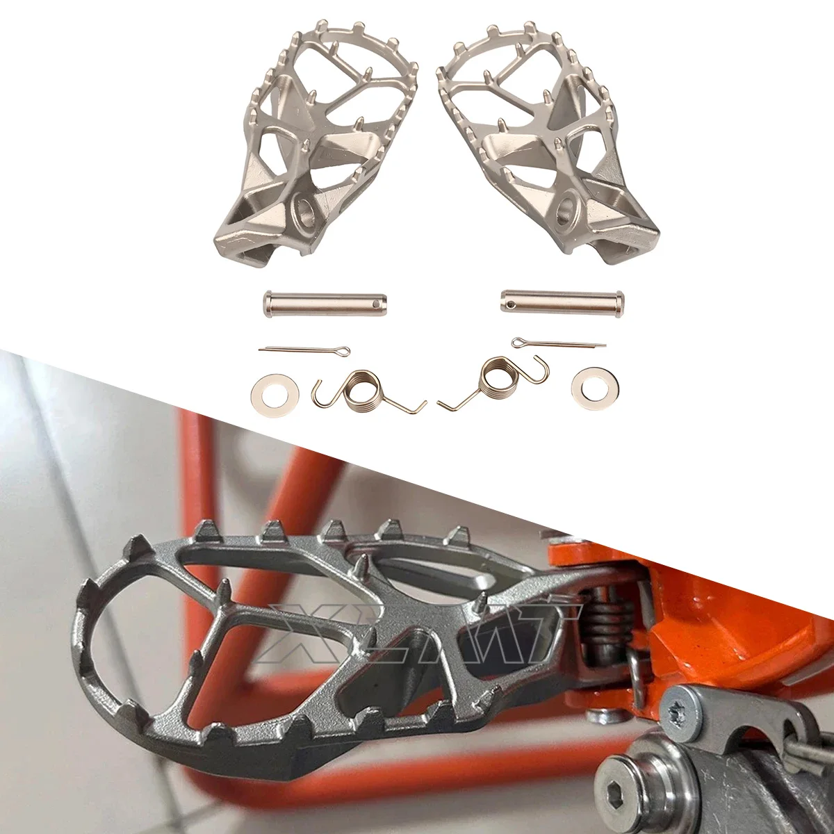 2024 Footpegs Footrest Foot Pegs Pedal Rest For KTM XC XCF XCFW SX SXF XCW EXC EXC-F 125 150 250 300 450 XWF 350 500 Accessories