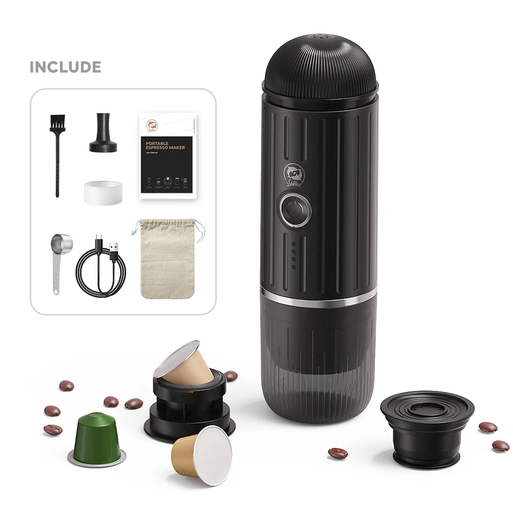 

30ML/70ML Expresso Coffee Maker Portable Coffee Machine for Car & Home,Type C charging port Fit Nexpresso Capsule and powder