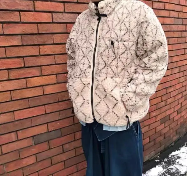 

KAPITAL Fleece Zipper Long Sleeve Japan Style Loose Jacket Men Cashmere Coats