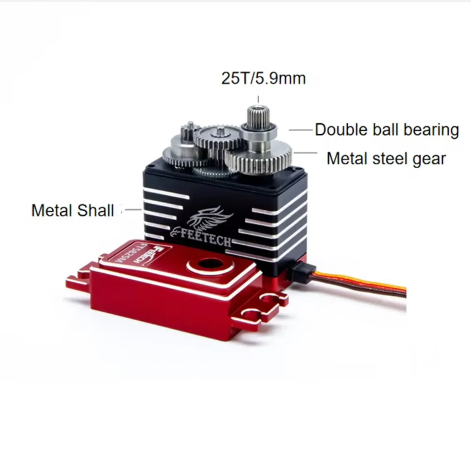 Feetech FT5835M 25kg/30kg/35kg Digital Servo High Torque 180 Degree 7.4V Waterproof PWM Metal Gear for RC Baja Car Crawler Buggy