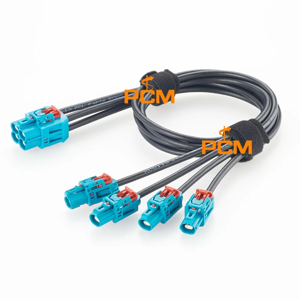 TE GEMnet Jack Z Code 1-2386629-4 to 1-2368022-4 Automotive Ethernet Cable for ADAS Camera ECU Vehicle Networking