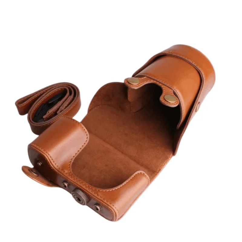 New Leather Camera Case Bag Cover For Sony NEX6 NEX-6 A6000 NEX7 18-55MM Lens