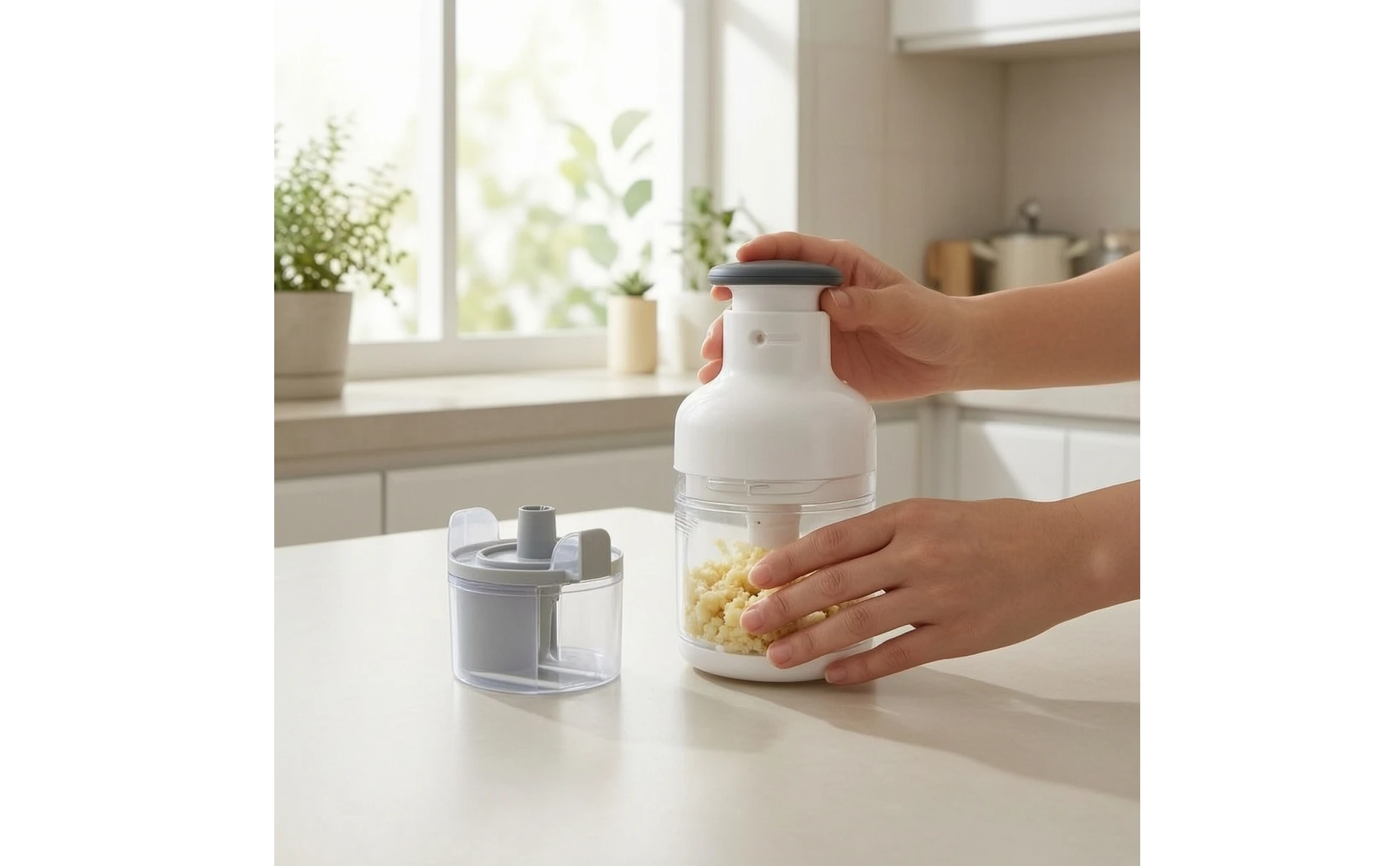 Manual Garlic Press Compact Garlic Chopper Hand Press Chopper Versatile Handheld Mincer Easy to Clean for Home Cooks, Kitchen