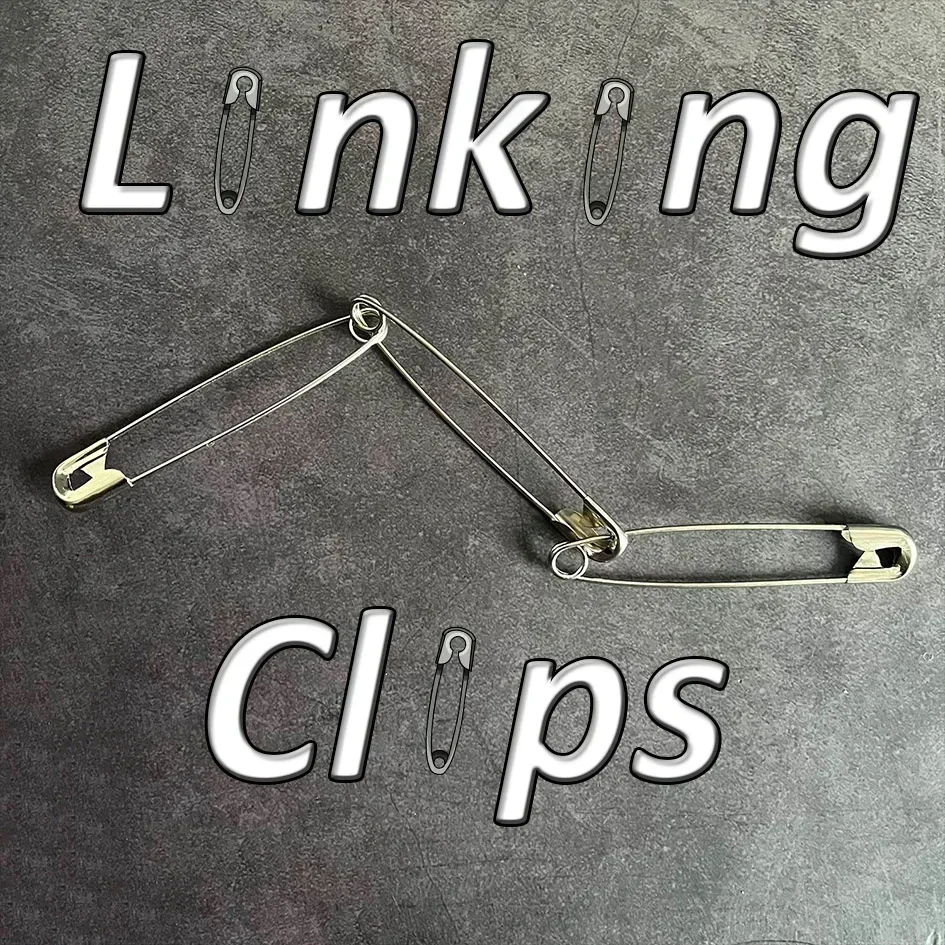 Linking Clips Magic Tricks Visual Three Linking Pins Penetration Clips Magia Close-up Street Illusions Gimmicks Mentalism Props