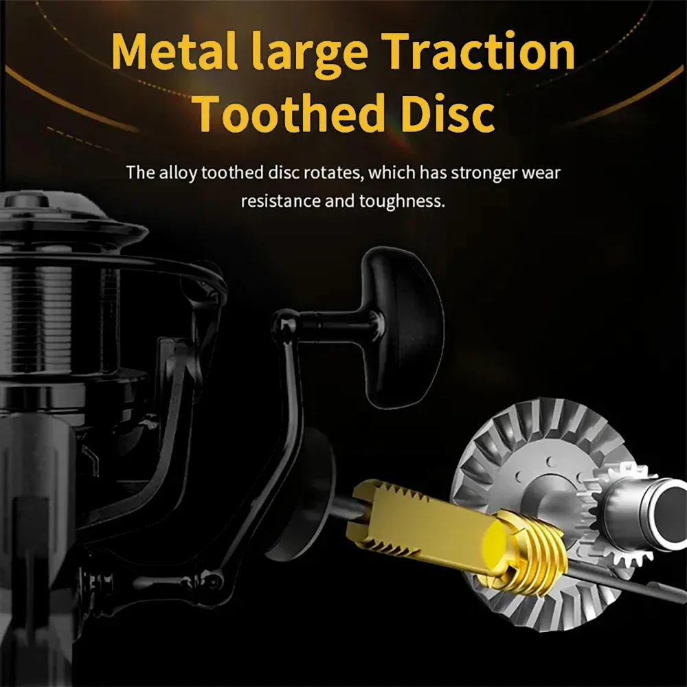 Große 25KG Max Drag Angelrolle Professionelle 4.8:1 Übersetzung Karpfen Feeder Meer- und Süßwasser Angelrolle 8000/9000/10000/12000/14000 – Detail 8