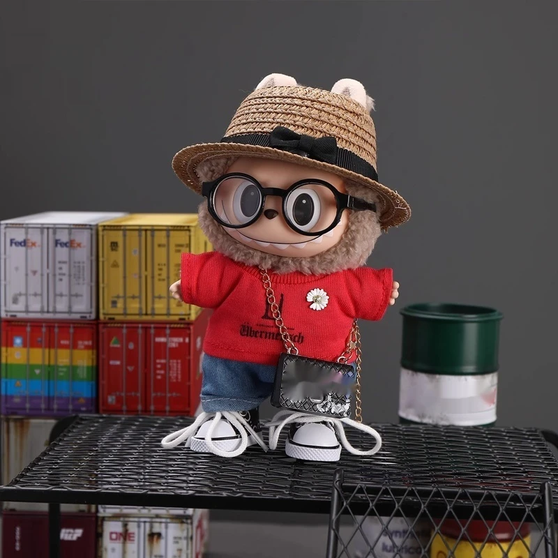 

Only Clothes Suitable For 15/17cm Vinyl Dolls Idol GD Same Style Red T-Shirt Doll Outfit Set Decoration Perfect Gifts For Fans