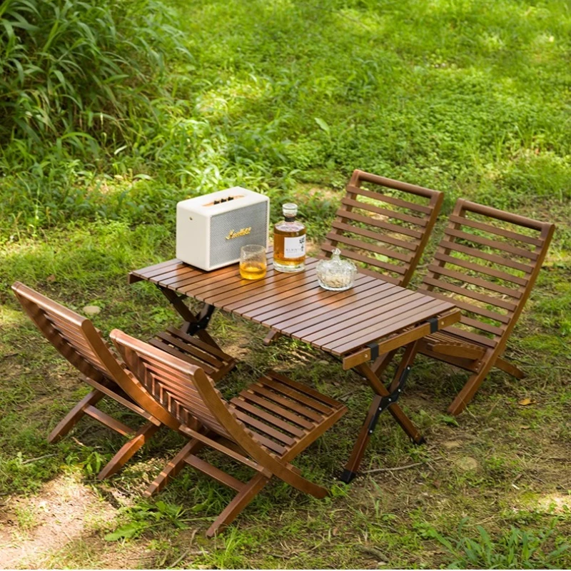 

Outdoor Folding Chair Camping Chair Bamboo Portable Fishing Stool Home Courtyard Balcony Afternoon Nap Lounge Chair