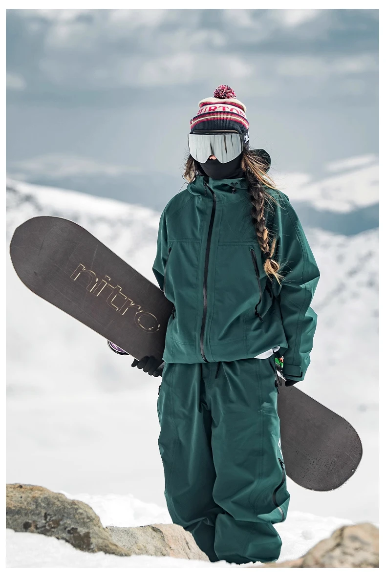 John Snow 2026 Ski-Jacke & -Hose im amerikanischen Stil, Unisex, wasserdicht, thermisch, Snowboard-Mantel, lockere Passform, Wintersport für Herren und Damen – Detail 24