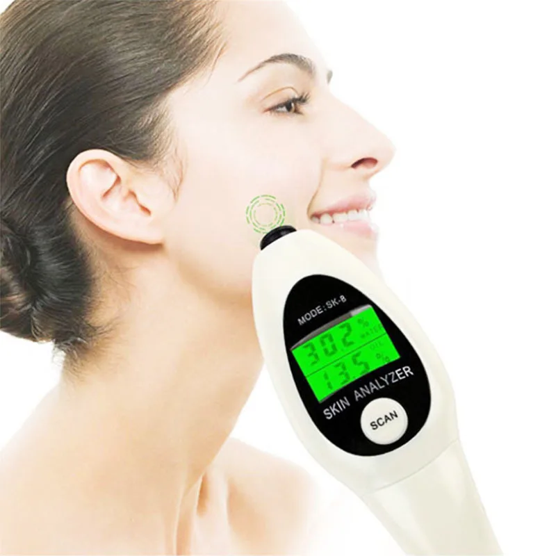 Skin Moisture Tester Oil Tester Digital Dual Display Automatic Shutdown Skin Analyzer