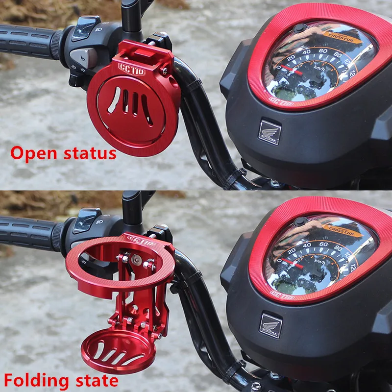 Motorcycle Accessories For Honda Cross Cub CC110 CC 110 CC50 Folding Beverage Pad Drink Cup Bottle Stand Holder