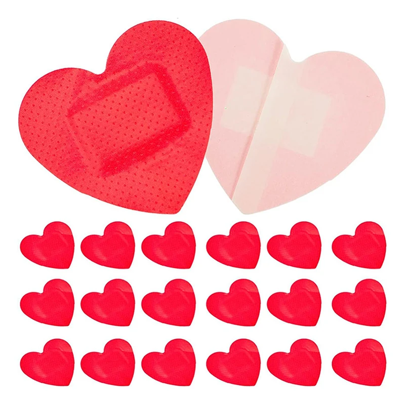 10Pcs Red Pad Hydrocolloid Dressing Heart Shaped Bandage Heart-shaped Self-adhesive Wound Patches First Aid Gauze