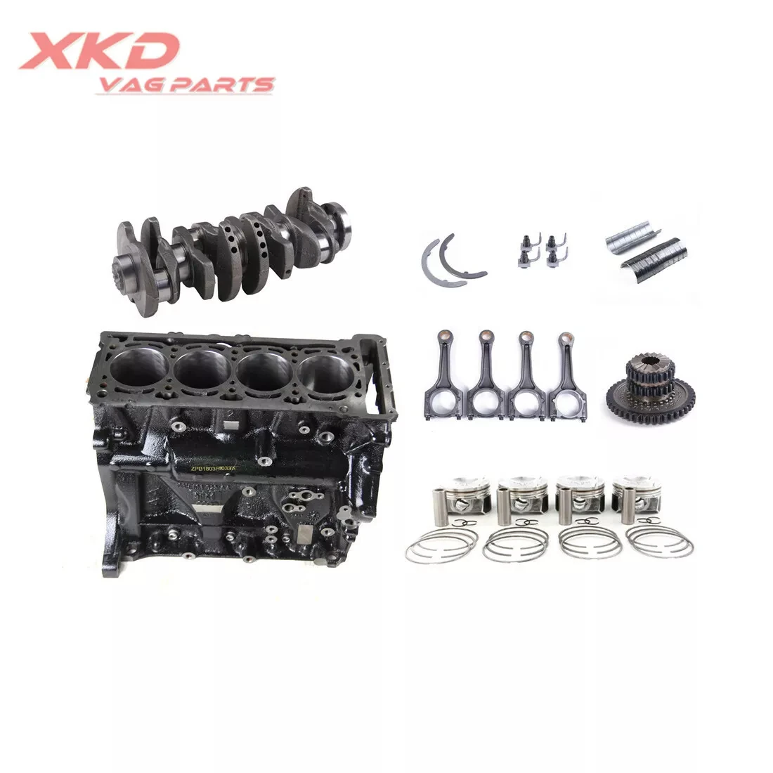 EA888 Engine Block Assembly&Con rods &Piston Ring Crankshaft Kit Fit For Audi A4 A5 A6 A8 Q3 Q5 TT CAEB CDNB CAED CHJA