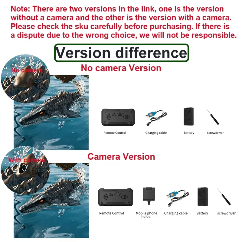 S11 2.4GHz Remote Controlled Dinosaur Boats Kids RC Boats with Water Spray and Light Outdoor Pool RC Electric Toy Gifts for Boys