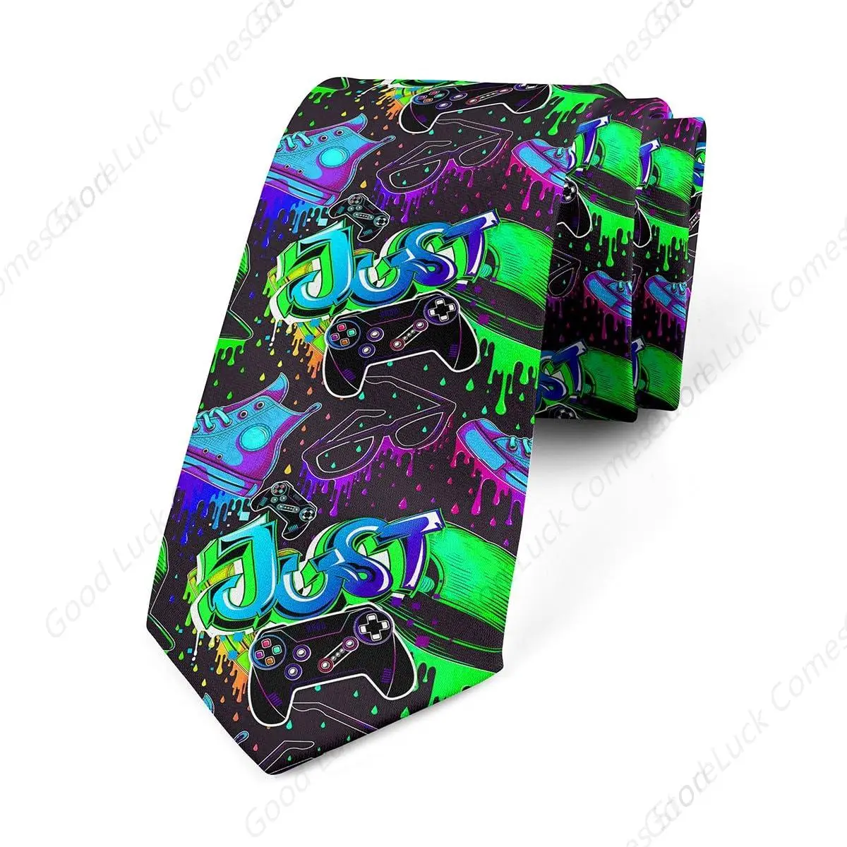 

Game Ties For Men,Colorful Gaming Mens Tie for Boys Girls Kids,Game Console Tie for Teens Adults,Video Game Men's Ties