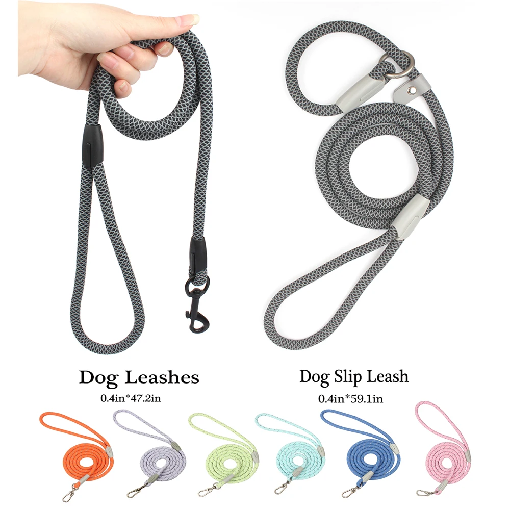 Classic Durable Dog Leashes Medium large Dog Solid Lead Rope Fashion Black Mesh Dog leash Outdoor Walking Training New Arrivals