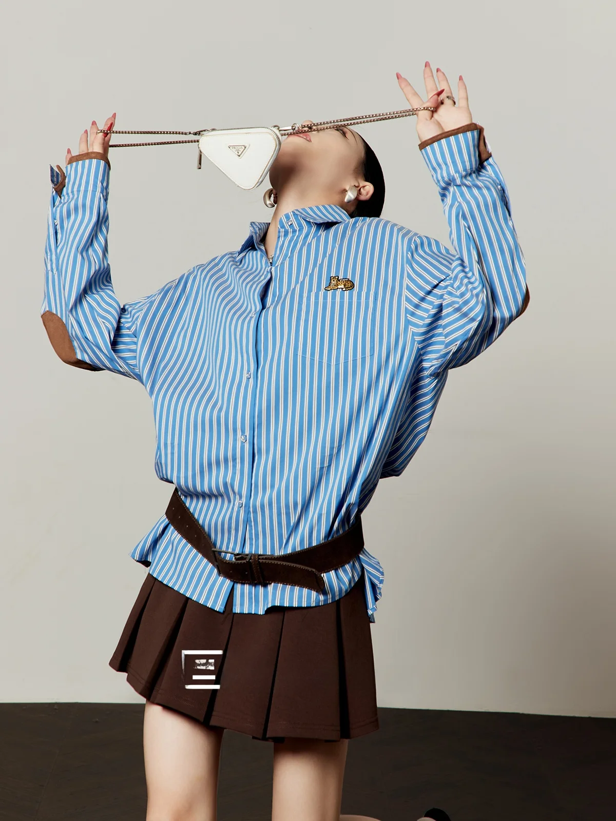 

Blue Striped Shirt Women's Fashionable Summer New Arrival Lightweight Luxury Anti-Aging Premium Quality Long Sleeve Casual Shirt