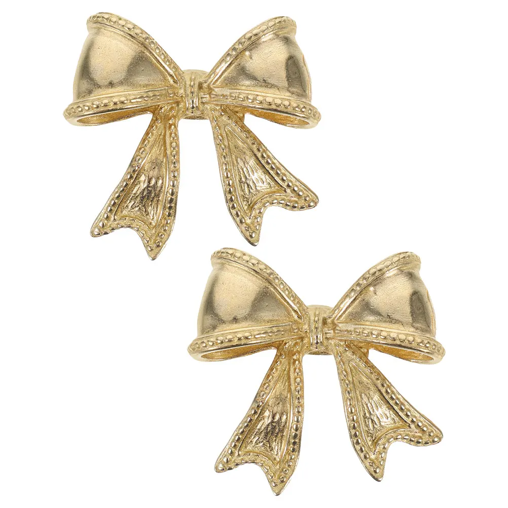 

2pcs Brass Door Handles Bowknot Shape Durable Cabinet Furniture Decorative Knobs Entryway Porch Wardrobe Dresser Glass Doors