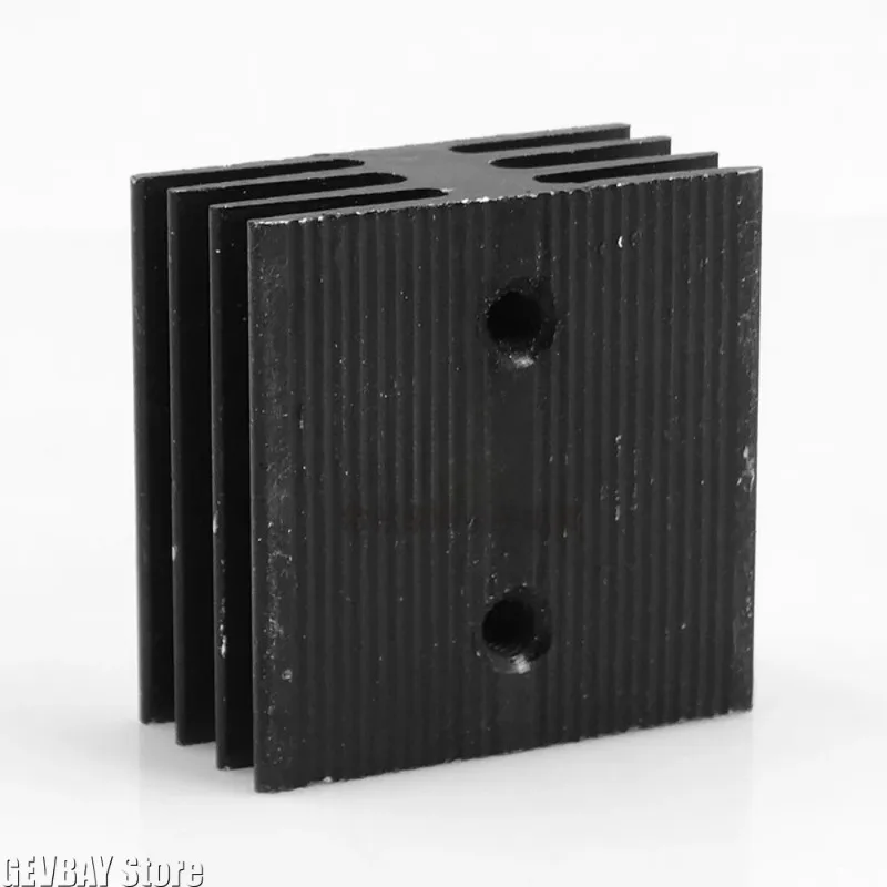 2Pcs 35x35x17mm Aluminum Heat Sink Black Cooling Radiator for 35A KBPC Series Bridge Rectifier